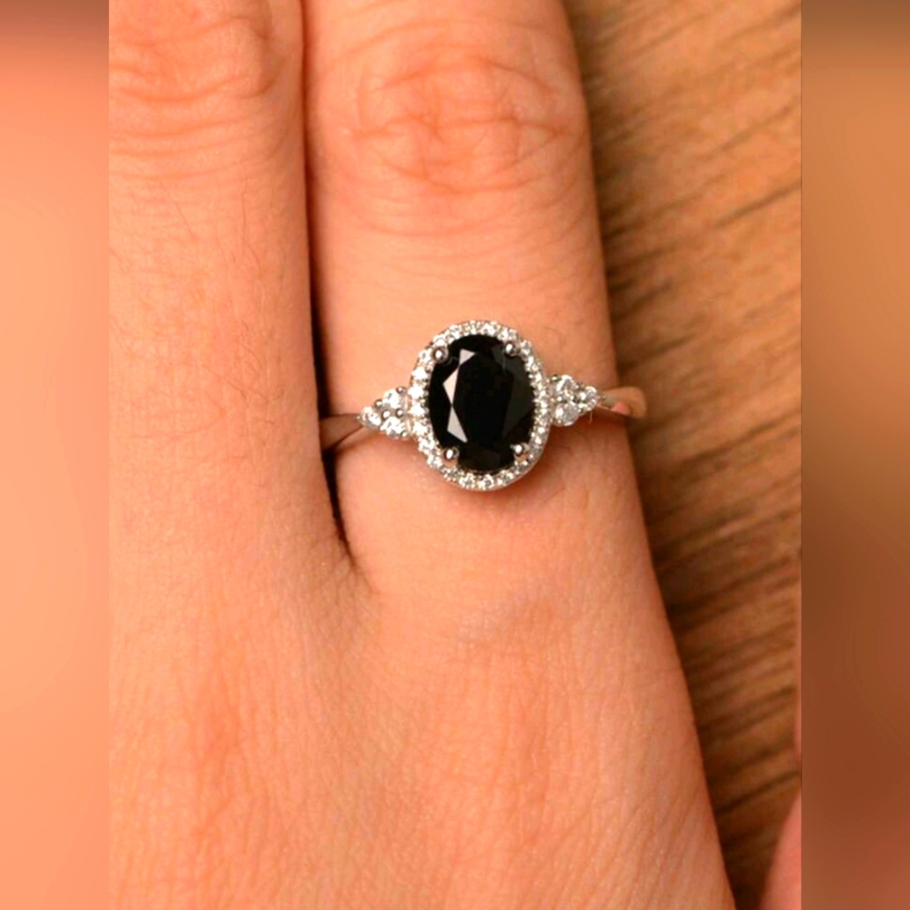 Black Cubic Zirconia Ring